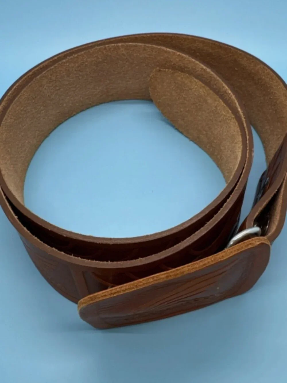 RARE Vintage Honda Rider’s Club of America Brown Leather Belt
